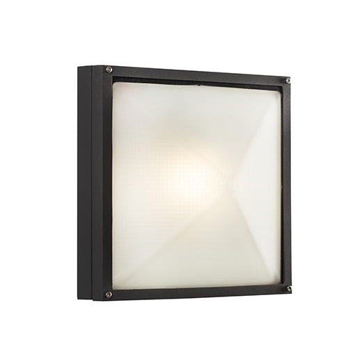 Osmi Black Cube And Glass Outdoor Wall Light - Lighting.co.za
