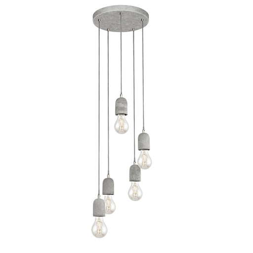 Silvares Concrete Grey 3 | 5 Light Cluster Pendant Light - Lighting.co.za