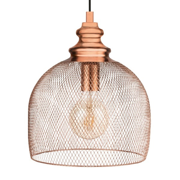 Straiton Copper Or Black Mesh Pendant Light - Lighting.co.za