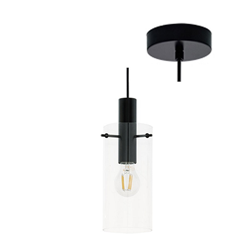 Montefino 1 | 3 | 5 Light Black and Clear Glass Pendant Light - Lighting.co.za