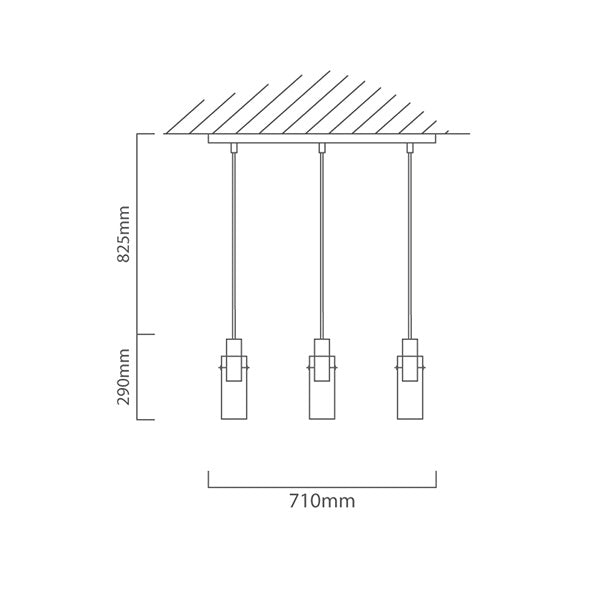 Montefino 1 | 3 | 5 Light Black and Clear Glass Pendant Light - Lighting.co.za