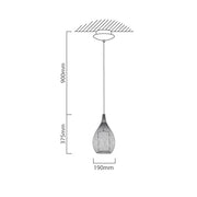 Razoni Black Bell Wire Pendant Light - Lighting.co.za