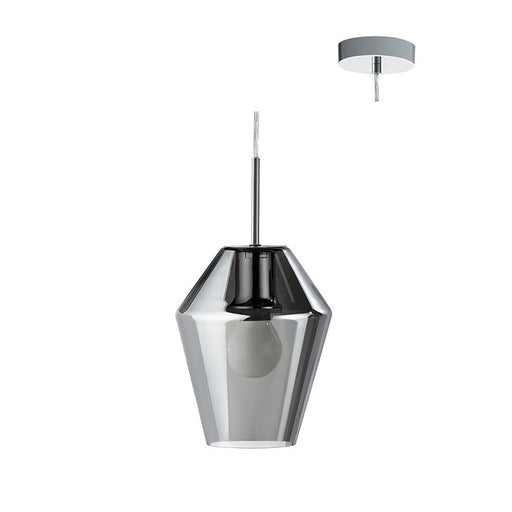 Murmillo Smoke Glass and Chrome Pendant Light - Lighting.co.za