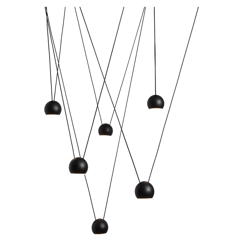 Kin Black LED String 3 | 6 Light Pendant Light - Lighting.co.za