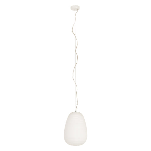 Opal Drop White Ripple Glass Pendant Light - Lighting.co.za