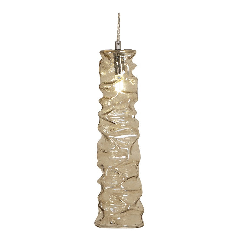 Wave Smoke | Amber | Clear Tall Glass Pendant Light - Lighting.co.za