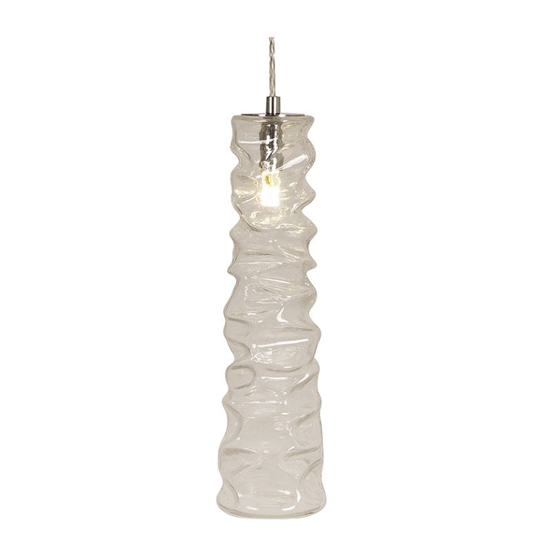 Wave Smoke | Amber | Clear Tall Glass Pendant Light - Lighting.co.za