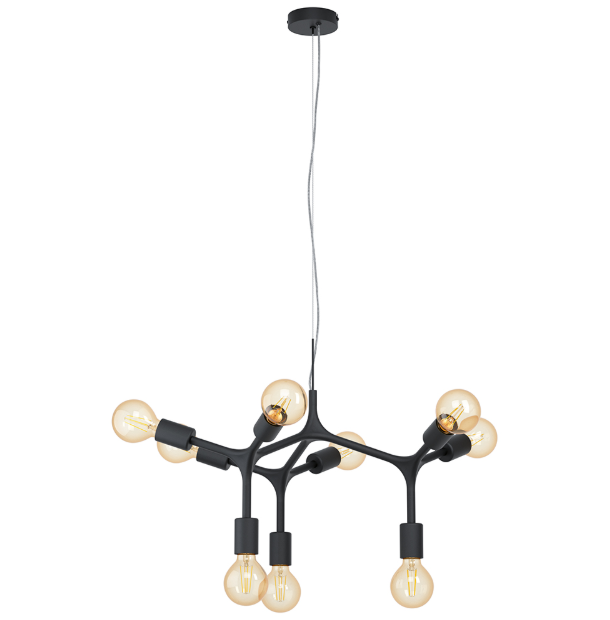 Bocadella 9 Or 12 Light Black Pendant Light - Lighting.co.za
