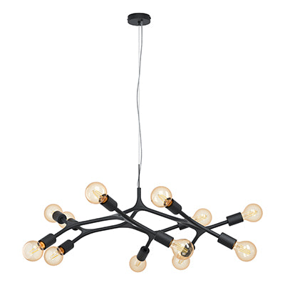 Bocadella 9 Or 12 Light Black Pendant Light - Lighting.co.za
