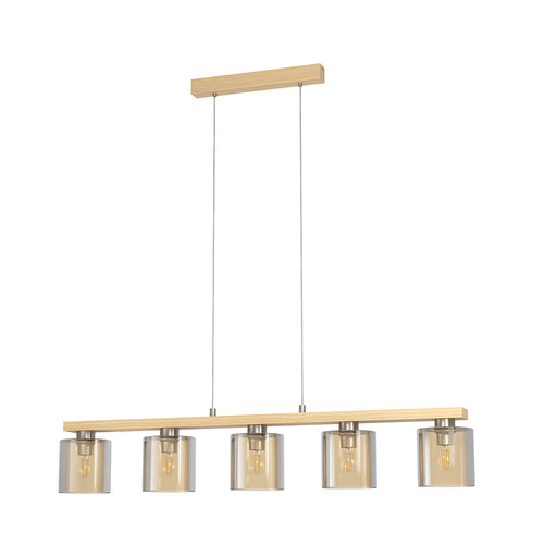 Castralvo Wood and Shade Linear Pendant Light - Lighting.co.za