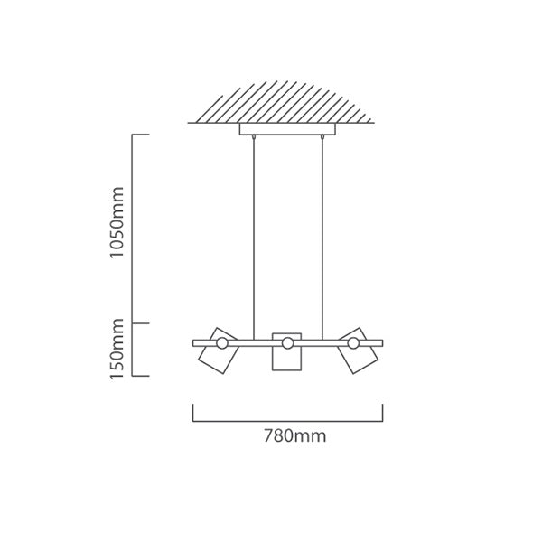 Hornwood Black and Wood 3 Light Pendant - Lighting.co.za