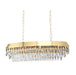 Valparaiso Gold and Clear Crystal Oval Chandelier - Lighting.co.za