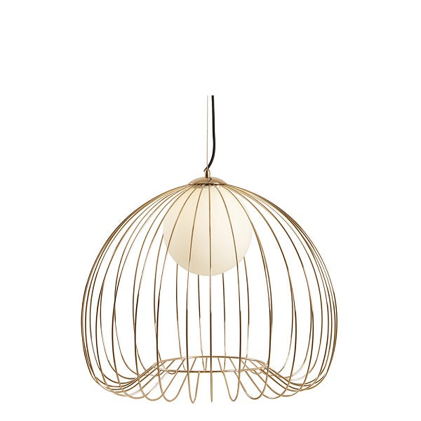 Memory Black Or Gold Cage Wire Pendant Light 3 Sizes - Lighting.co.za