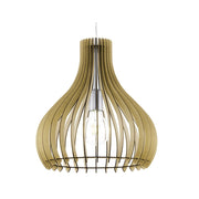 Tindori Wood And White Glass Pendant Light 4 Sizes - Lighting.co.za