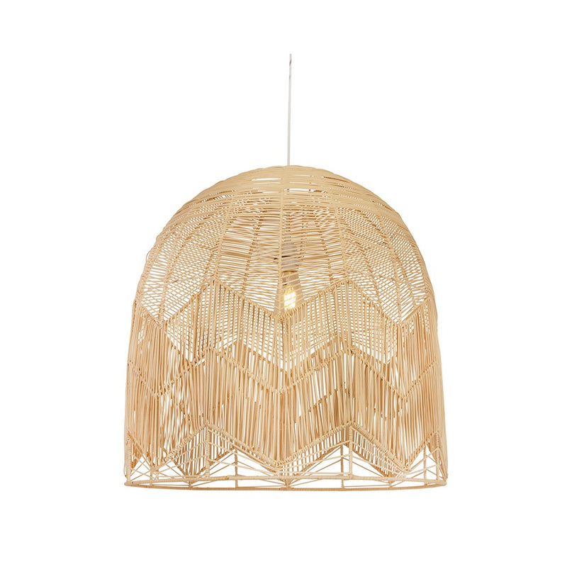 Satori Natural | Black | White Rattan Pendant Light 2 Sizes - Lighting.co.za