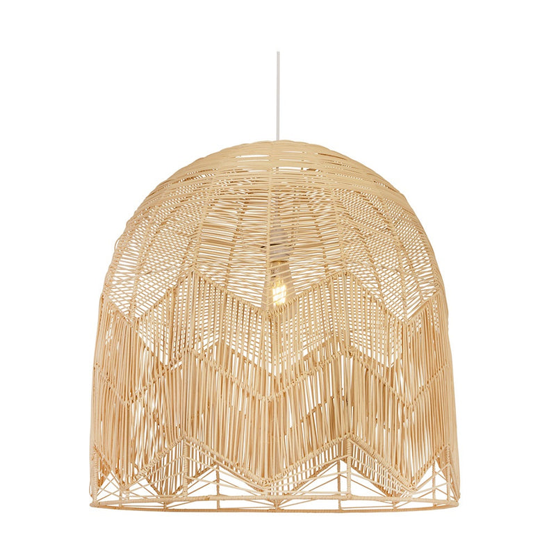 Satori Natural | Black | White Rattan Pendant Light 2 Sizes - Lighting.co.za