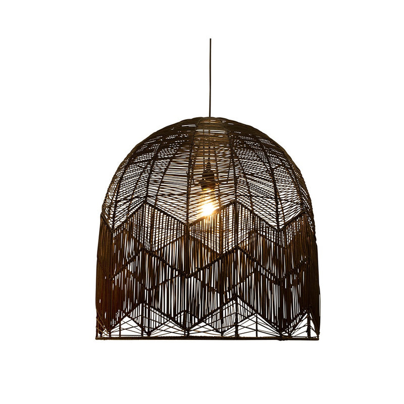 Satori Natural | Black | White Rattan Pendant Light 2 Sizes - Lighting.co.za