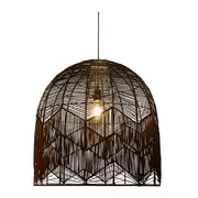 Satori Natural | Black | White Rattan Pendant Light 2 Sizes - Lighting.co.za