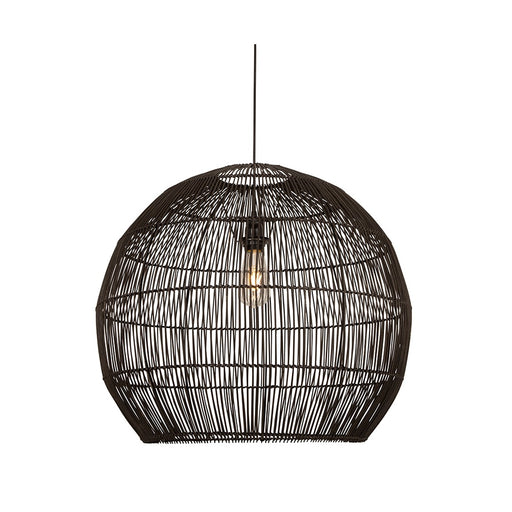 Lamaria Black or White Woven Rattan Pendant Light - Lighting.co.za