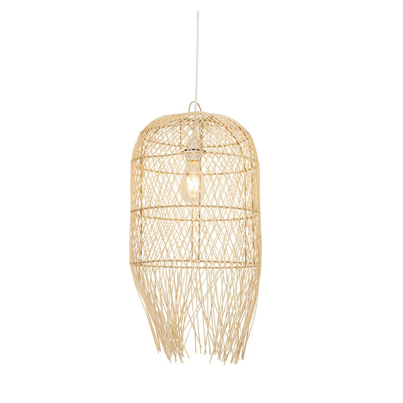 Analia Large Natural Woven Rattan Pendant Light - Lighting.co.za