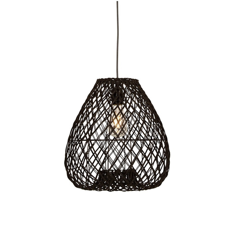 Albert Natural or Black Rattan Pendant Light - Lighting.co.za