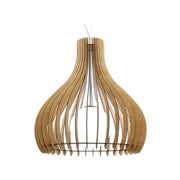 Tindori Wood And White Glass Pendant Light 2 Sizes - Lighting.co.za