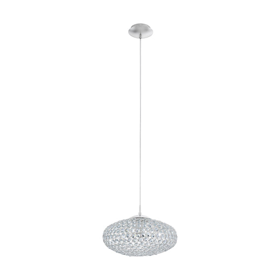 Clemente Chrome And Clear Glass Pendant Light In 2 Sizes - Lighting.co.za