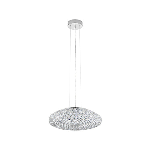 Clemente Chrome And Clear Glass Pendant Light In 2 Sizes - Lighting.co.za
