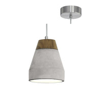 Tarega Concrete And Wood Pendant Light - Lighting.co.za