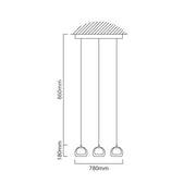 Rocomar 1 or 3 Light Copper And Clear Glass Pendant Light - Lighting.co.za