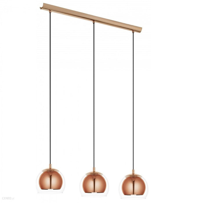 Rocomar 1 or 3 Light Copper And Clear Glass Pendant Light - Lighting.co.za