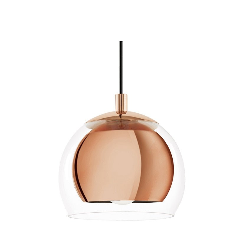 Rocomar 1 or 3 Light Copper And Clear Glass Pendant Lig | Lighting.co.za
