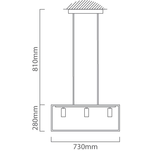 Charterhouse Black And Clear Glass 3 Light Pendant Light - Lighting.co.za