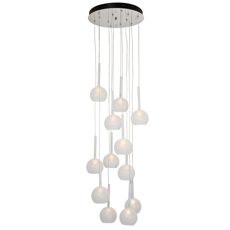 Nebula 12 Light Frosted Glass Cluster Pendant Light - Lighting.co.za