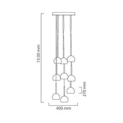 Nebula 12 Light Frosted Glass Cluster Pendant Light - Lighting.co.za