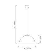 Modernica White Or Black Large Dome Pendant Light - Lighting.co.za