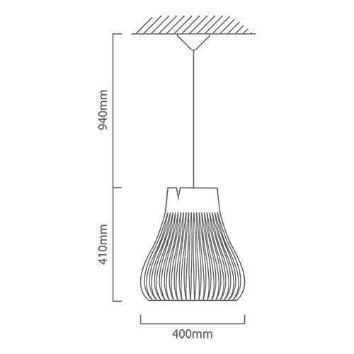 Penta White String Pendant Light 2 Sizes - Lighting.co.za