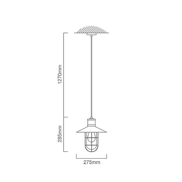 Clark Cage Black Industrial Pendant Light - Lighting.co.za