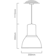 Audion Large Nordic Dome Anthracite Black Pendant Light - Lighting.co.za