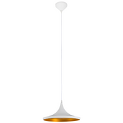 Vortex Hat Black Or White And Gold Solo Pendant Light - Lighting.co.za