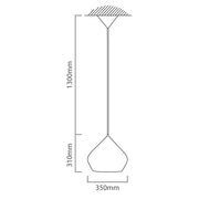 Nordic 350 Plain Black Pendant Light - Lighting.co.za