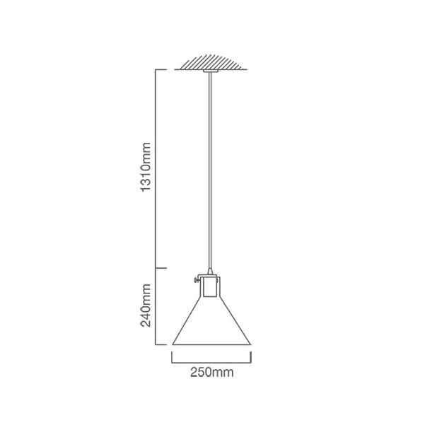 Funnello Clear Glass And Black Pendant Light - Lighting.co.za