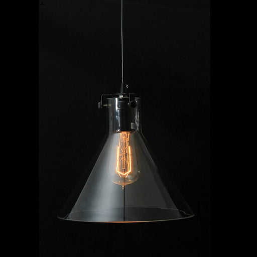 Funnello Clear Glass And Black Pendant Light - Lighting.co.za