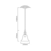 Vino Farmstyle Clear Glass Bell Pendant Light - Lighting.co.za