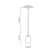 Farmhouse Black and Clear Glass Bell Pendant Light - Lighting.co.za