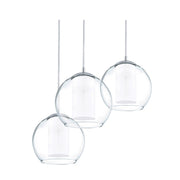 Bolsano 1 Or 3 Light Chrome And Clear Glass Pendant Light - Lighting.co.za