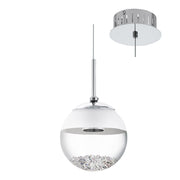 Montefio White and Clear Glass 1 | 3 Light LED Pendant Light - Lighting.co.za