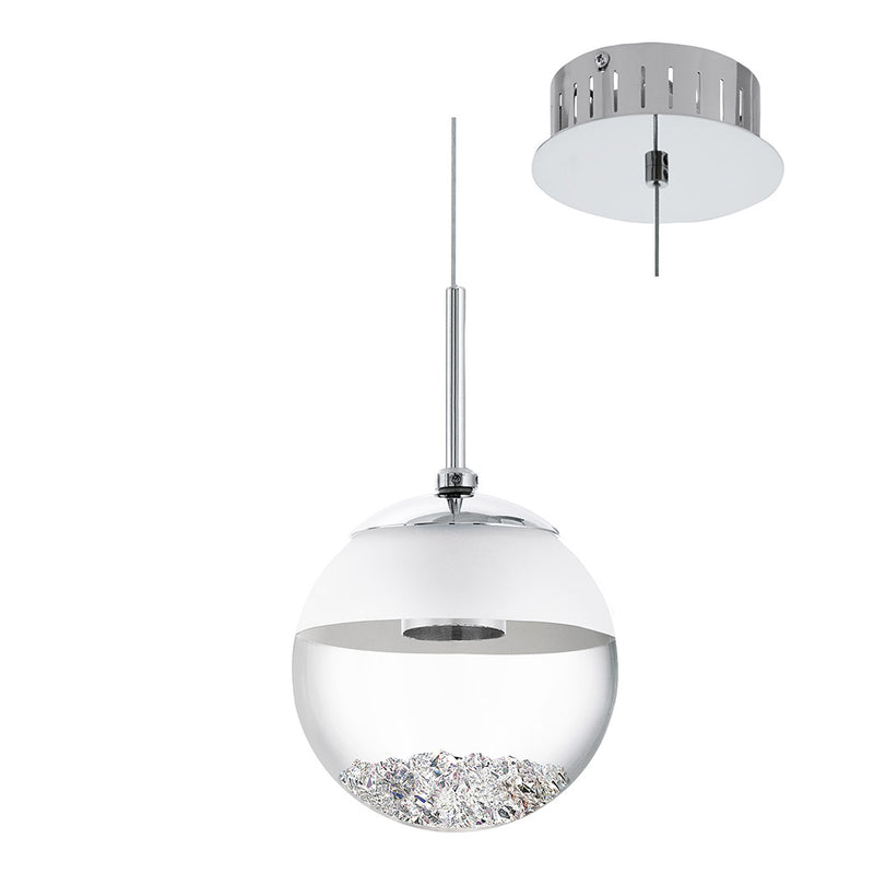 Montefio White and Clear Glass 1 | 3 Light LED Pendant Light - Lighting.co.za