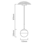 Montefio White and Clear Glass 1 | 3 Light LED Pendant Light - Lighting.co.za