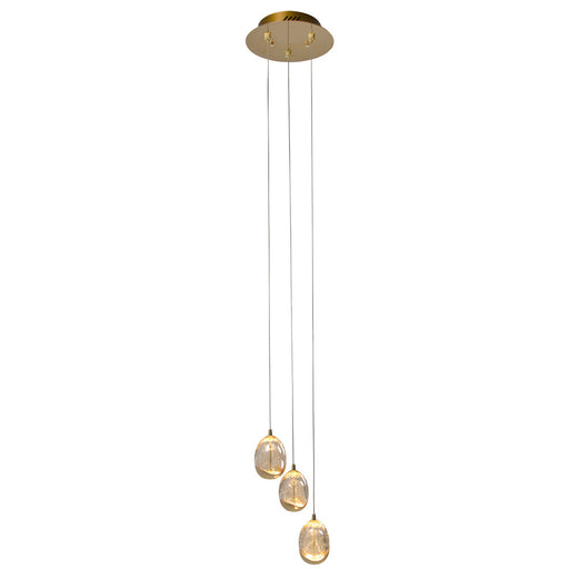 Dew Drop LED Chrome Or Gold 1 | 3 Light Cluster Pendant Light - Lighting.co.za